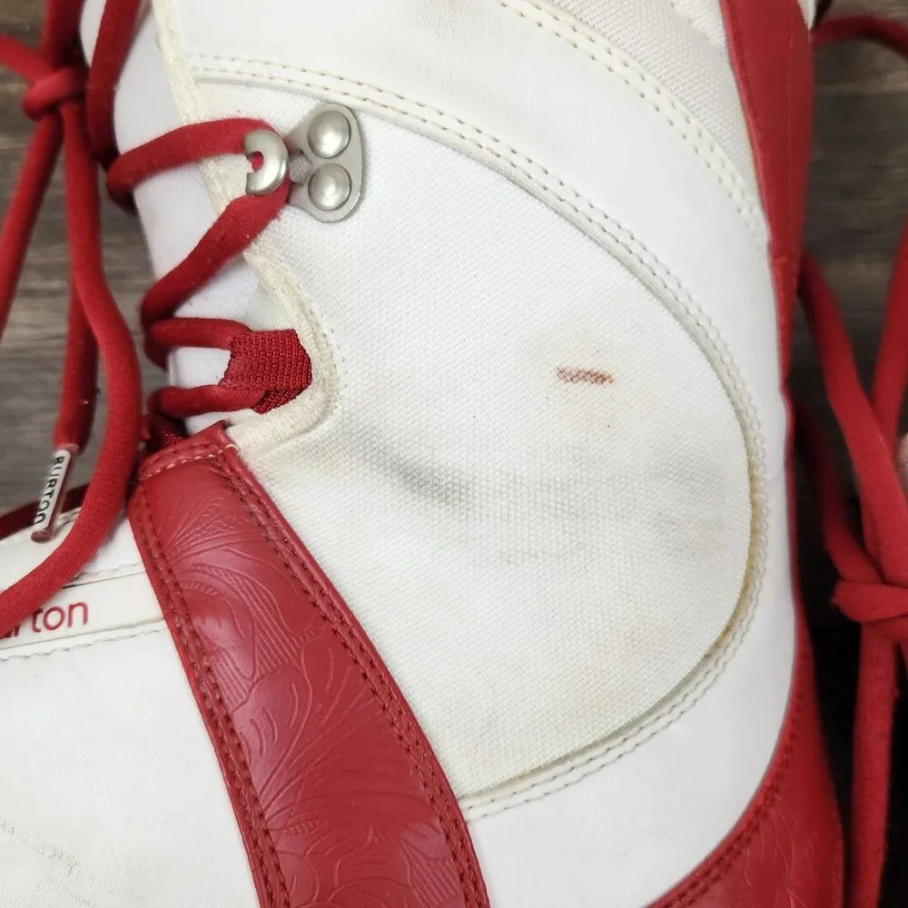 Burton Women's Freestyle Snowboard Boots Red White sz 10